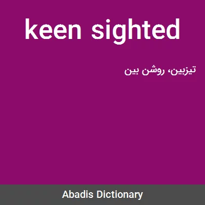 معنی keen sighted